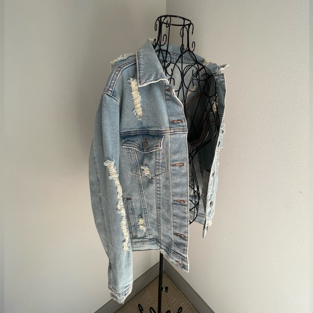 Distressed Jean Jacket - Picture 3 of 7